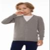 SMINLING Pinker Boys School Uniform Cardigan Sweater V-Neck Soft Cotton Clothing(Grey,7-8 Years) view 2
