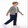 SMINLING Pinker Boys School Uniform Cardigan Sweater V-Neck Soft Cotton Clothing(Grey,7-8 Years) view 4