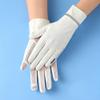 Summer Driving Gloves Women Anti-UV Protection Sunscreen Touchscreen Cooling Mesh Breathable Gloves Cycling Riding Full Palm Sport Non-Slip Grip Motorcycle Golf Mittens (Grey with 2 Fingers flip) view 2