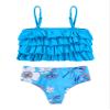 iiniim Kids Girls Flounce Ruffled 2 Piece Bikini Tankini Swimsuit Bathing Suit Camisole Top Bottoms Blue 14 view 2