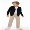 SMINLING Pinker Boys School Uniform Cardigan Sweater V-Neck Soft Cotton Clothing(Black,8-9 Years) view 2