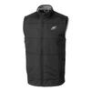 Cutter & Buck Men's Black Philadelphia Eagles Big & Tall Stealth Full-Zip Vest view 1