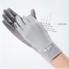 ITODA Summer Driving Gloves Men Anti-UV Protection Sunscreen Touchscreen Cooling Mesh Breathable Gloves Cycling Riding Full Palm Sport Non-Slip Grip Motorcycle Golf Mittens (Grey with 2 Fingers flip) view 4
