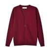 SMINLING Pinker Boys School Uniform Cardigan Sweater V-Neck Soft Cotton Clothing(Burgundy,7-8 Years) view 1