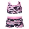 Freebily Kids Girls Camouflage Two Pieces Swimsuit Racer Back Boyshorts Dance Outfits Camouflage Pink 16 view 1