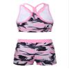 Freebily Kids Girls Camouflage Two Pieces Swimsuit Racer Back Boyshorts Dance Outfits Camouflage Pink 16 view 2