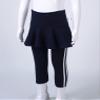 Kaerm Kids Girls Stretchy Footless Leggings Pants Ruffled Tutu Skirt Pants Active Performance Dance Tights Dark Blue 2-3 view 4
