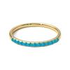 Gemsonclick Natural Turquoise Eternity Stacking Engagement Ring Gold Plated December Birthstone Vintage Style Promise Band Ring Jewelery Size4 view 2