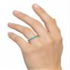 Gemsonclick Natural Turquoise Eternity Stacking Engagement Ring Gold Plated December Birthstone Vintage Style Promise Band Ring Jewelery Size4 view 4