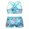 Freebily Kids Girls Camouflage Two Pieces Swimsuit Racer Back Boyshorts Dance Outfits Turquoise 16 view 2