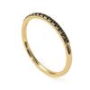 Gemsonclick Natural Smoky Quartz Eternity Stacking Engagement Ring Gold Plated Gemstone Vintage Style Promise Band Ring Jewelery Size8 view 1