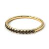 Gemsonclick Natural Smoky Quartz Eternity Stacking Engagement Ring Gold Plated Gemstone Vintage Style Promise Band Ring Jewelery Size8 view 3
