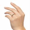Gemsonclick Natural Smoky Quartz Eternity Stacking Engagement Ring Gold Plated Gemstone Vintage Style Promise Band Ring Jewelery Size8 view 4