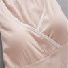 Women's Maternity Nursing Pajamas Outfit, Short Sleeves Pregnancy Breastfeeding Tops Shorts Sleepwear, Beige, US Medium = Tag XL view 4
