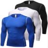 Compression Shirt Men Long Sleeve Thermal Workout Shirts Athletic Basketball Base Layer Undershirts Sports Top view 1