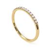 Gemsonclick Natural Rose Quartz Eternity Stacking Engagement Ring Gold Plated Gemstone Vintage Style Promise Band Ring Jewelery Size7 view 1