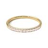 Gemsonclick Natural Rose Quartz Eternity Stacking Engagement Ring Gold Plated Gemstone Vintage Style Promise Band Ring Jewelery Size7 view 2