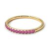 Gemsonclick Created Pink Sapphire Eternity Stacking Engagement Ring Gold Plated Gemstone Vintage Style Promise Band Ring Jewelery Size4 view 3