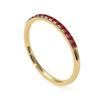 Gemsonclick Created Ruby Eternity Stacking Engagement Ring Gold Plated February Birthstone Vintage Style Promise Band Ring Jewelery Size8