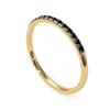 Gemsonclick Natural Black Onyx Eternity Stacking Engagement Ring 18K Gold Plated Gemstone Vintage Style Promise Band Ring Jewelery Size 9 view 1