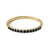 Gemsonclick Natural Black Onyx Eternity Stacking Engagement Ring 18K Gold Plated Gemstone Vintage Style Promise Band Ring Jewelery Size 9 view 2