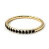 Gemsonclick Natural Black Onyx Eternity Stacking Engagement Ring 18K Gold Plated Gemstone Vintage Style Promise Band Ring Jewelery Size 9 view 3