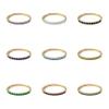 Gemsonclick Natural Black Onyx Eternity Stacking Engagement Ring 18K Gold Plated Gemstone Vintage Style Promise Band Ring Jewelery Size 9 view 4
