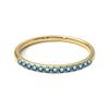 Gemsonclick Natural Blue Topaz Eternity Stacking Engagement Ring Gold Plated September Birthstone Vintage Style Promise Band Ring Jewelery Size10 view 2