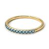 Gemsonclick Natural Blue Topaz Eternity Stacking Engagement Ring Gold Plated September Birthstone Vintage Style Promise Band Ring Jewelery Size10 view 3