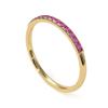 Gemsonclick Created Pink Sapphire Eternity Stacking Engagement Ring Gold Plated Gemstone Vintage Style Promise Band Ring Jewelery Size12 view 1