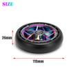 GAOFG LMT01 V2 Scooter Wheels 115mm, Stunt Scooters Replacement Wheel with Bearings ABEC-9, Aluminum Inner Buckle+88A High Elastic PU Tire, 2-Pack,Green view 3