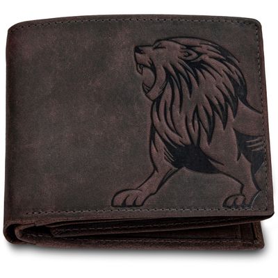 Urban Forest Leo Leather Wallet for Men, Vintage Brown, 2.5 x 11 x 13 cm, Vintage