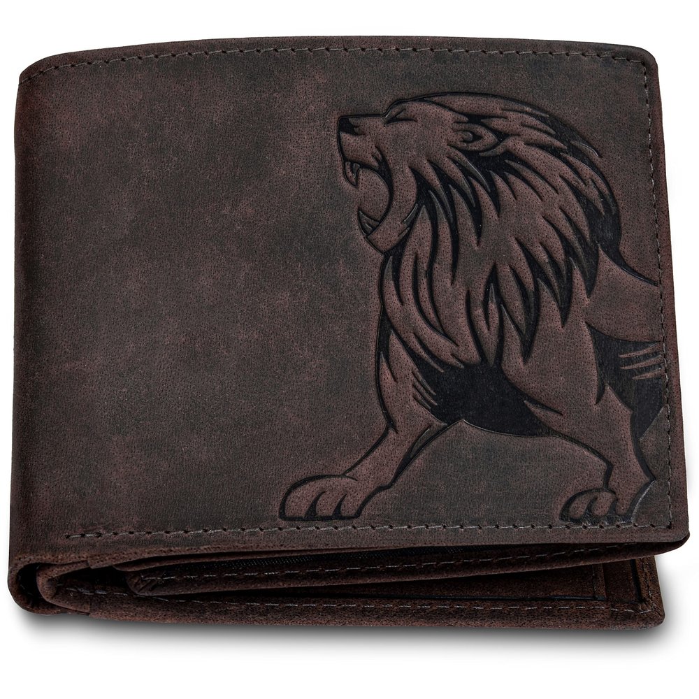 Urban Forest Leo Leather Wallet for Men, Vintage Brown, 2.5 x 11 x 13 cm, Vintage