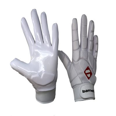 BARNETT FKG-03 White (XL) High Level Linebacker Football Gloves, LB, RB, TE