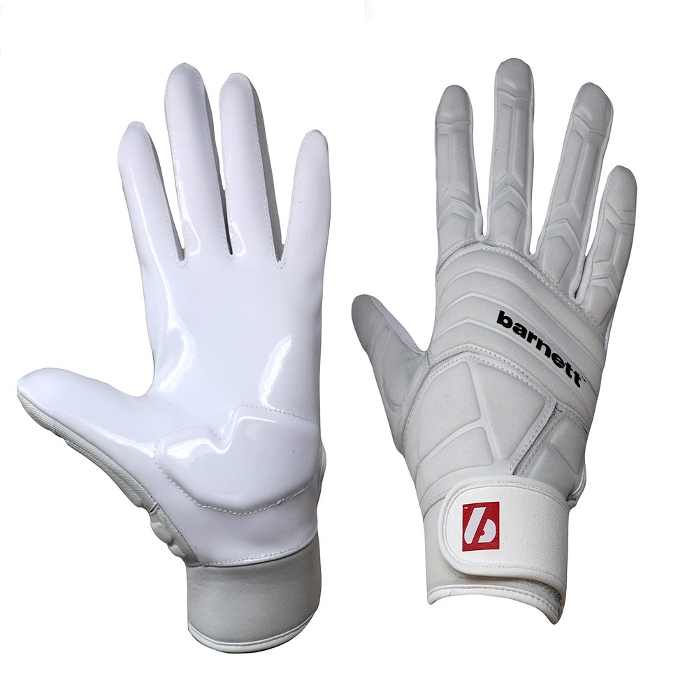 BARNETT FLG-03 White (S) Professional Linemen Football Gloves, OL, DL