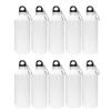 INTSUPERMAI 10pcs 500ml Aluminum Water Bottles Blank Coated Sublimation White Sport Bottle Sublimation Transfer Heat Press Bottle with Safe Lock 17oz Capacity for Sublimation Printing view 1