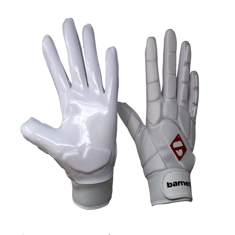 BARNETT FKG-03 White (S) High Level Linebacker Football Gloves, LB, RB, TE