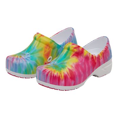 Anywear SRANGEL Women's Healthcare Professional Closed Back Clog, 11, Vidid Tie-Dye