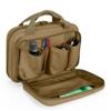 DSLEAF Tactical Gun Range Bag with 2 Handguns Capacity, Soft Pistol Case for Handguns with 8X Magazine Slots, Lockable Zipper and Extra Pockets view 4