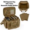 DSLEAF Tactical Gun Range Bag for 4 Handguns, Pistol Shooting Range Bag with 6X Magazine Slots and Extra Pockets for Ammo and Essentials view 2