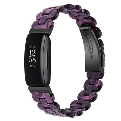 TryBest Sports Waterproof Straps for Fitbit Inspire 2,Fashion Replacement Stainless Steel Buckle Band Adjustable Wrist for 5.5-8.1 inch with Link Remover Tool for Women