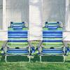 Giantex Beach Chair 4-Pack Sling Camping Chair, Sunbathing Chairs with 5 Adjustable Position, Head Pillow, Storage Bag, Towel Bar, Cup Holders, Folding Fishing Backpack Lawn Chairs view 4