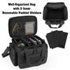 DSLEAF Tactical Gun Range Bag for 4 Handguns, Pistol Shooting Range Bag with 6X Magazine Slots and Extra Pockets for Ammo and Essentials view 2