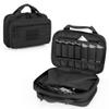 DSLEAF Tactical Gun Range Bag with 2 Handguns Capacity, Soft Pistol Case for Handguns with 8X Magazine Slots, Lockable Zipper and Extra Pockets view 1