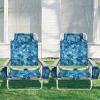 Giantex Beach Chair 4-Pack Sling Camping Chair, Sunbathing Chairs with 5 Adjustable Position, Head Pillow, Storage Bag, Towel Bar, Cup Holders, Folding Fishing Backpack Lawn Chairs view 4