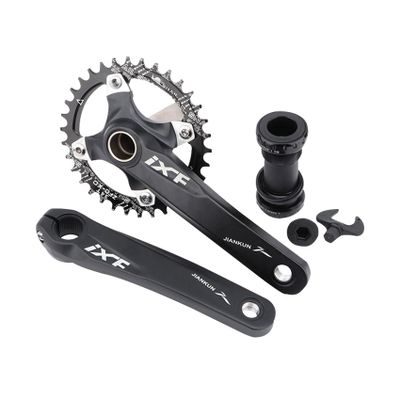 Andeshunk 36T Black shanmashi Mountain Bike 170mm Crankset with 36T Aluminum Alloy MTB Bicycle Crank Narrow Wide CNC Round Chainring Bolts Fit for Road Bike Cycling Crank