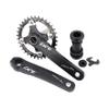 Andeshunk 38T Black Mountain Bike 170mm Crankset with 38T Aluminum Alloy MTB Bicycle Crank Narrow Wide CNC Round Chainring Bolts Fit for Road Bike Cycling Crank view 1