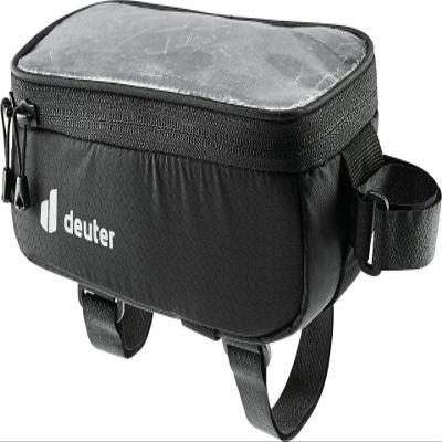 Deuter Phone Bag 0.7, Front Bike Frame Storage & Cell Phone Holder Bag, Touchscreen Compatible Bike Accessory Mount for Road & Gravel Biking - Black
