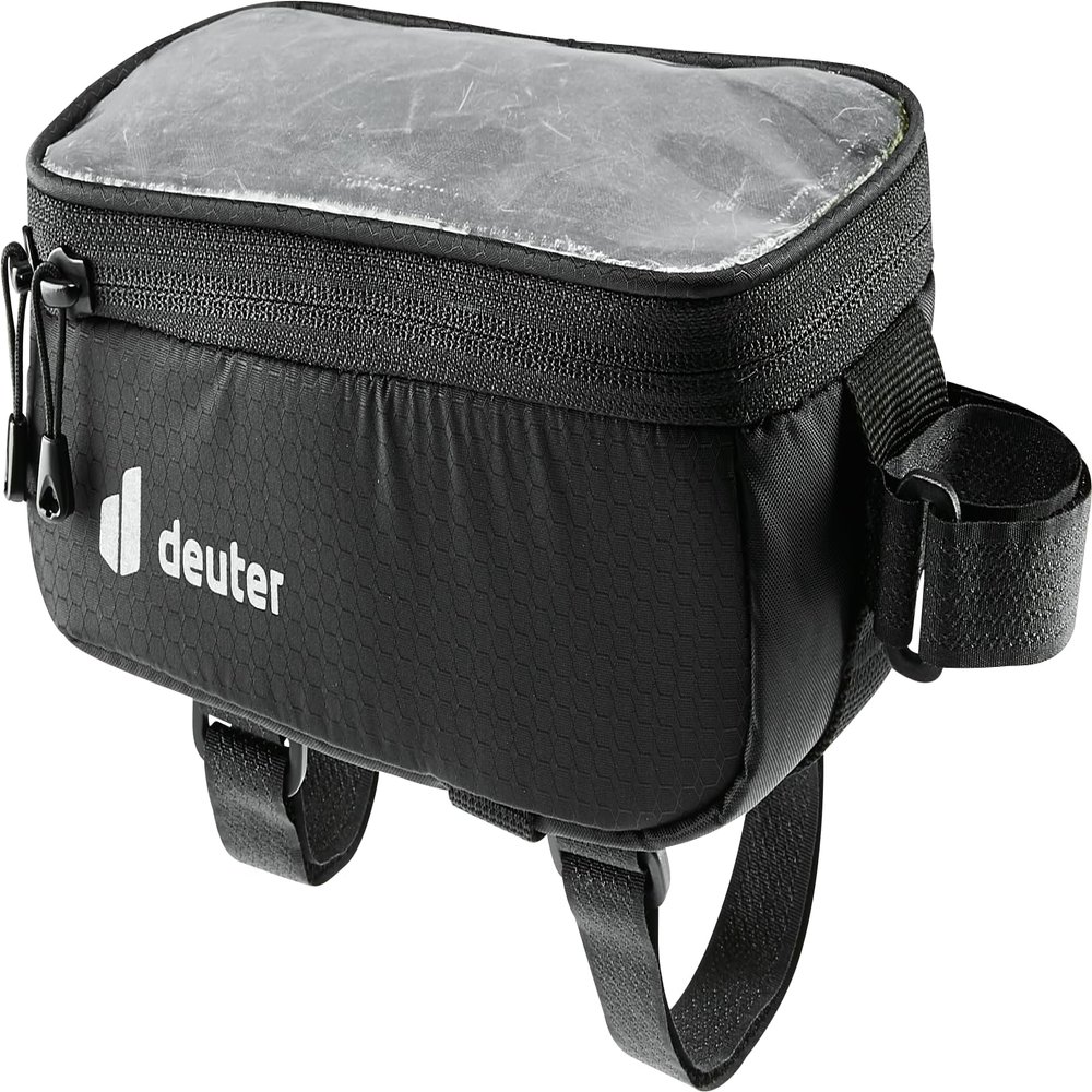 Deuter Phone Bag 0.7, Front Bike Frame Storage & Cell Phone Holder Bag, Touchscreen Compatible Bike Accessory Mount for Road & Gravel Biking - Black