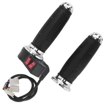 Throttle Grip, 1Pair 3 Speed Control Throttle Handle Grips for Electric with Forward and Reverse Gear